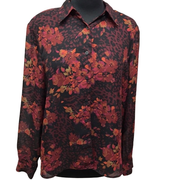 Notations Floral Blouse - Picture 1 of 4